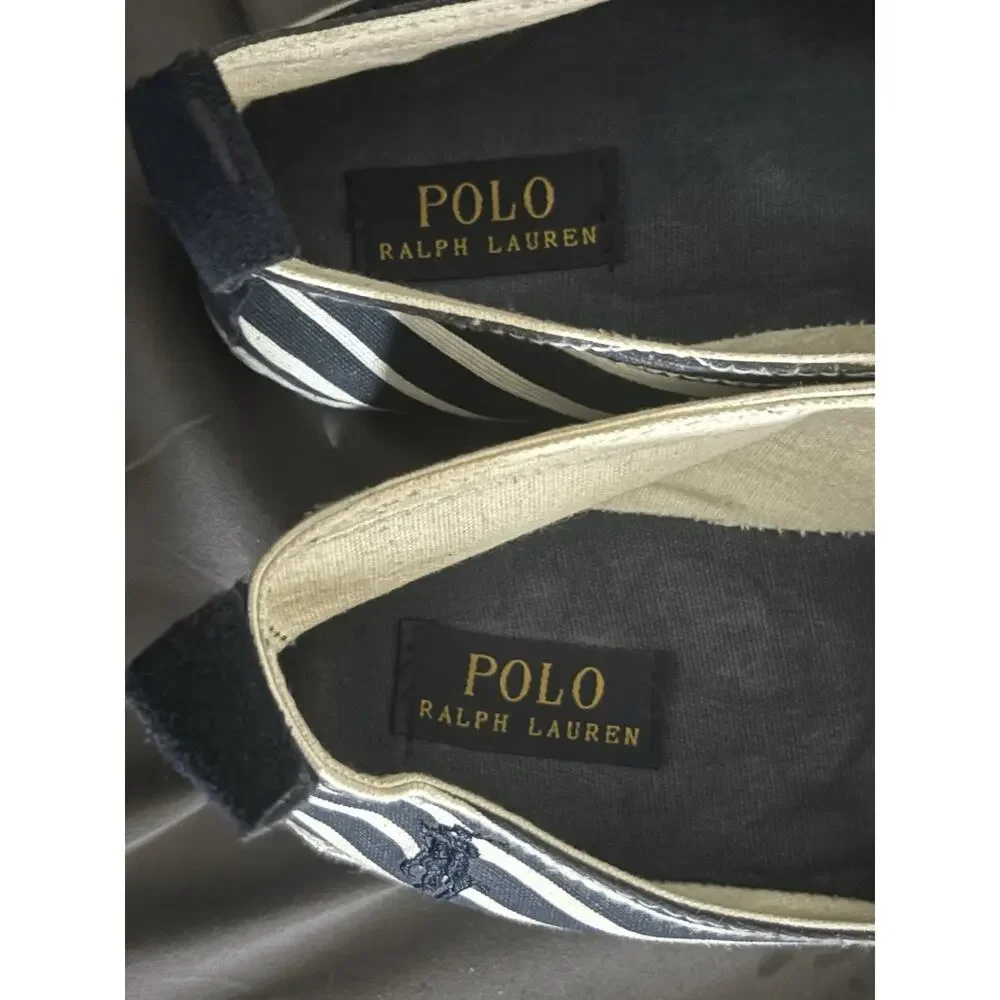Polo Ralph Lauren Women’s Navy & White Flats Sz 7 - Coastal, Nautical, Preppy